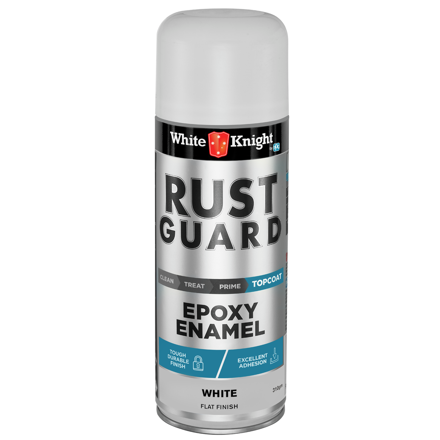 White Knight Rust Guard Spray Paint - 310g - Flat White
