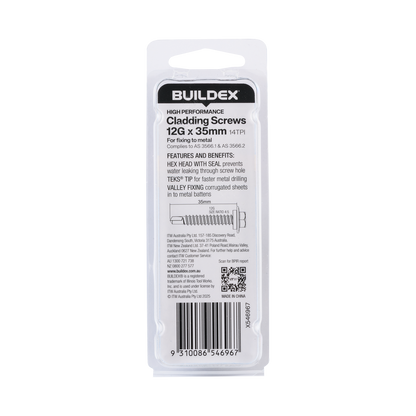 Buildex Roofing Teks Screws - 12g x 35mm - 10 Pack