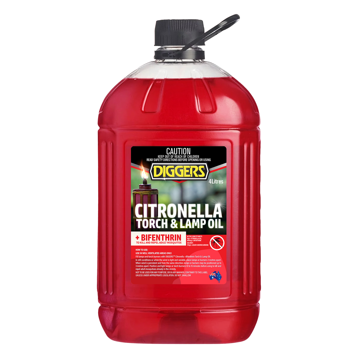 DIGGERS Citronella Torch And Lamp Oil +Bifenthrin - 4L