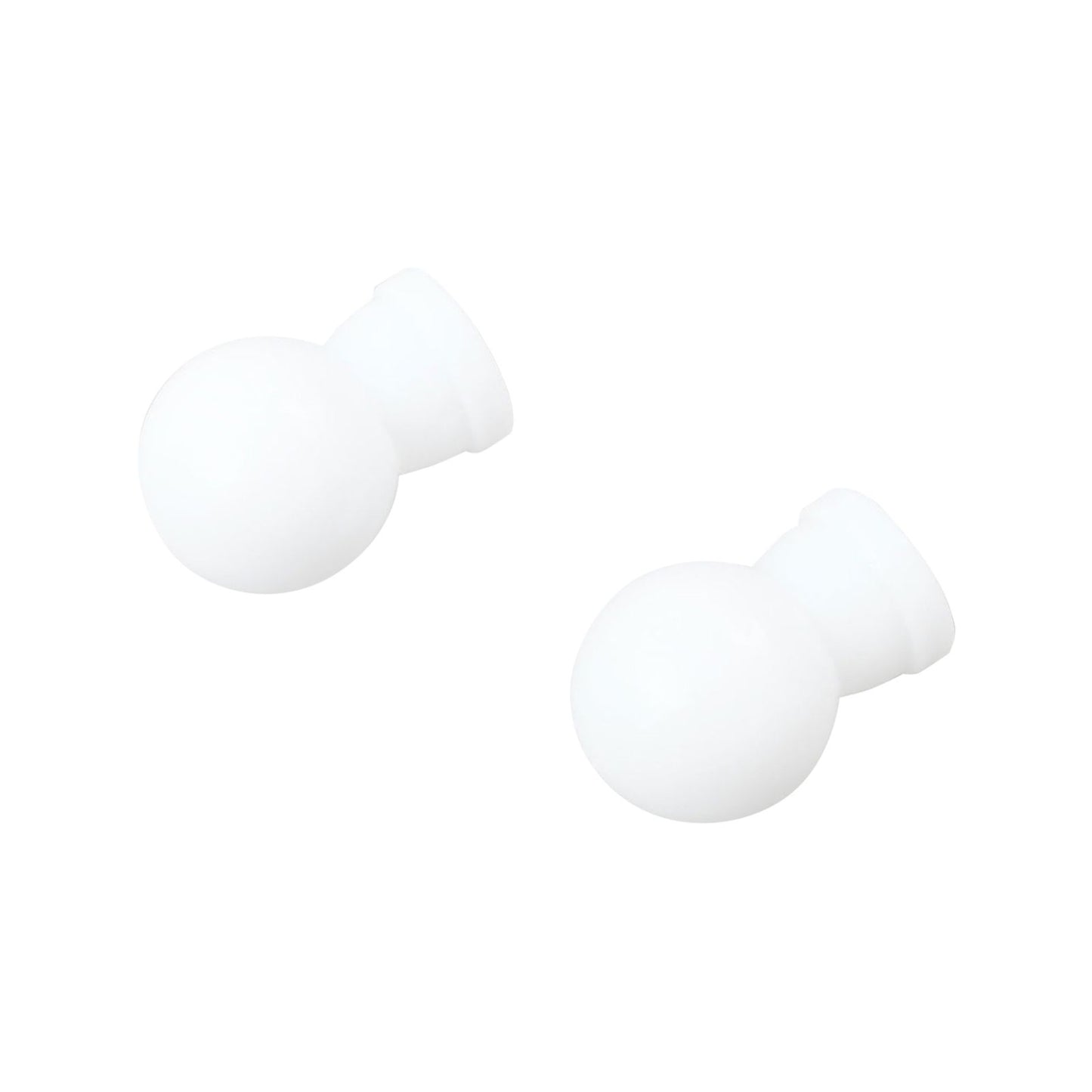 Windoware Curtain Rod Ball Finial - 16mm - White - 2 Pack