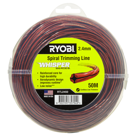 Ryobi Whisper Series Spiral Trimming Line 2.4mm x 50m