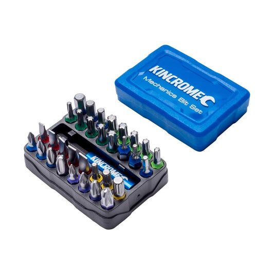 Kincrome 33 Piece Mechanics Bit Set - S2 Steel - Magnetic Holder - 70mm x 35mm x 50mm