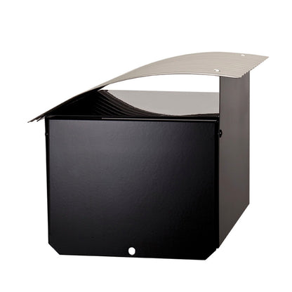 Sandleford Ripple Letterbox - 210 x 180 x 290mm - Black/Silver
