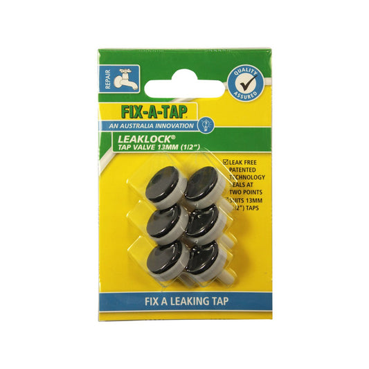 Fix a Tap Leaklock Tap Valve - 13mm - Nylon - Leak-Free - 6 Pack