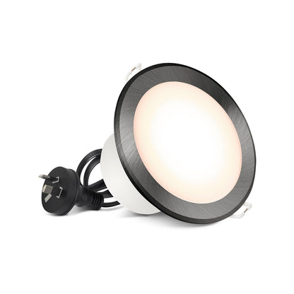 HPM Polished Silver Tricolour Dimmable LED Downlight - 90mm - 7W