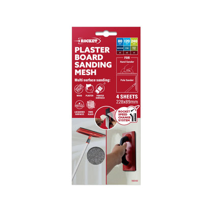 Rocket Plaster Board Sanding Mesh - 4 Pack