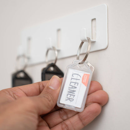 Taskmaster Clear Key Tags - 56 x 29 x 6mm - 50 Pack