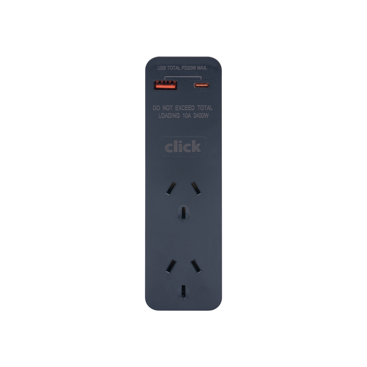 Click Double Adapter with PD20W USB Charger