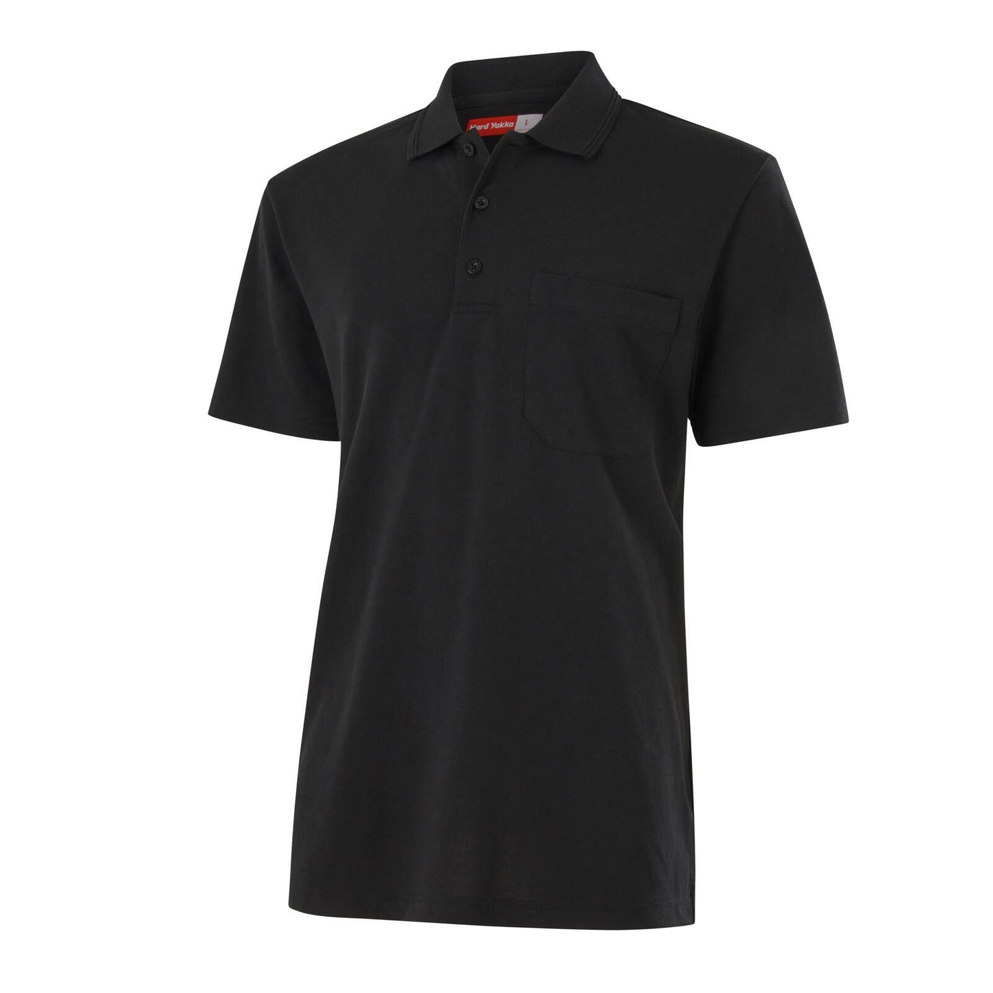 Hard Yakka Men's Short Sleeve Polo - L - Black