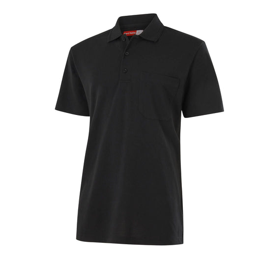 Hard Yakka Men's Short Sleeve Polo - L - Black