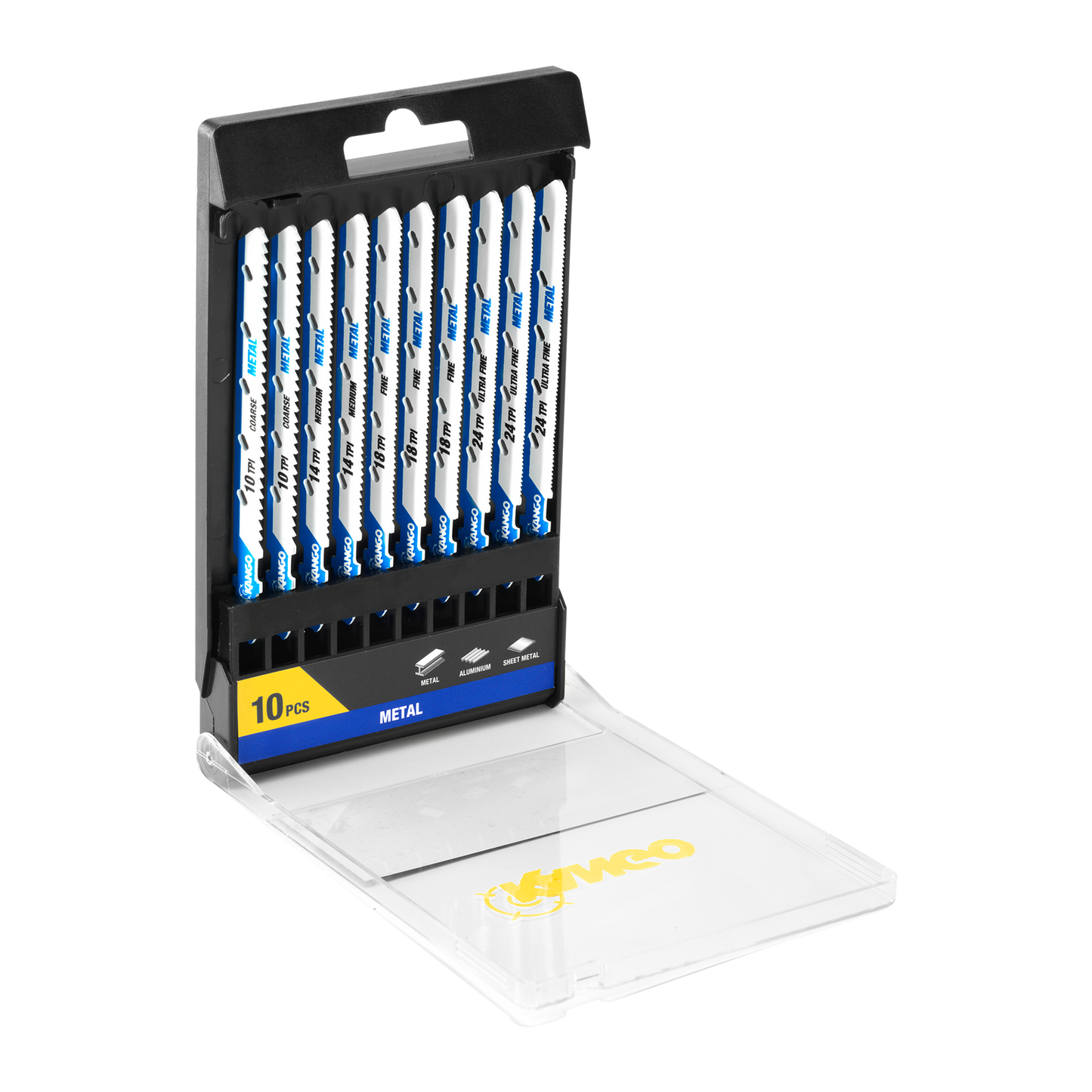 Kango Metal Jigsaw Blade Set - 10 Piece - 102 x 13 x 124mm