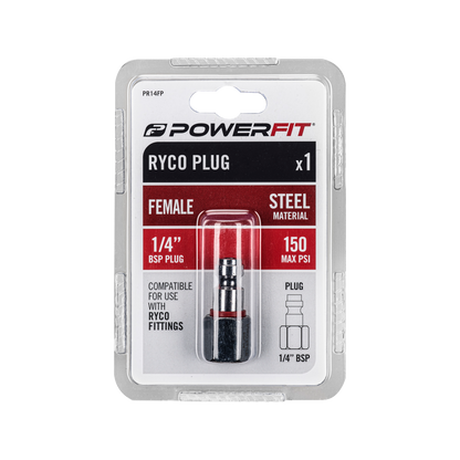 Powerfit Ryco Style Female Plug - 1/4" - 150PSI
