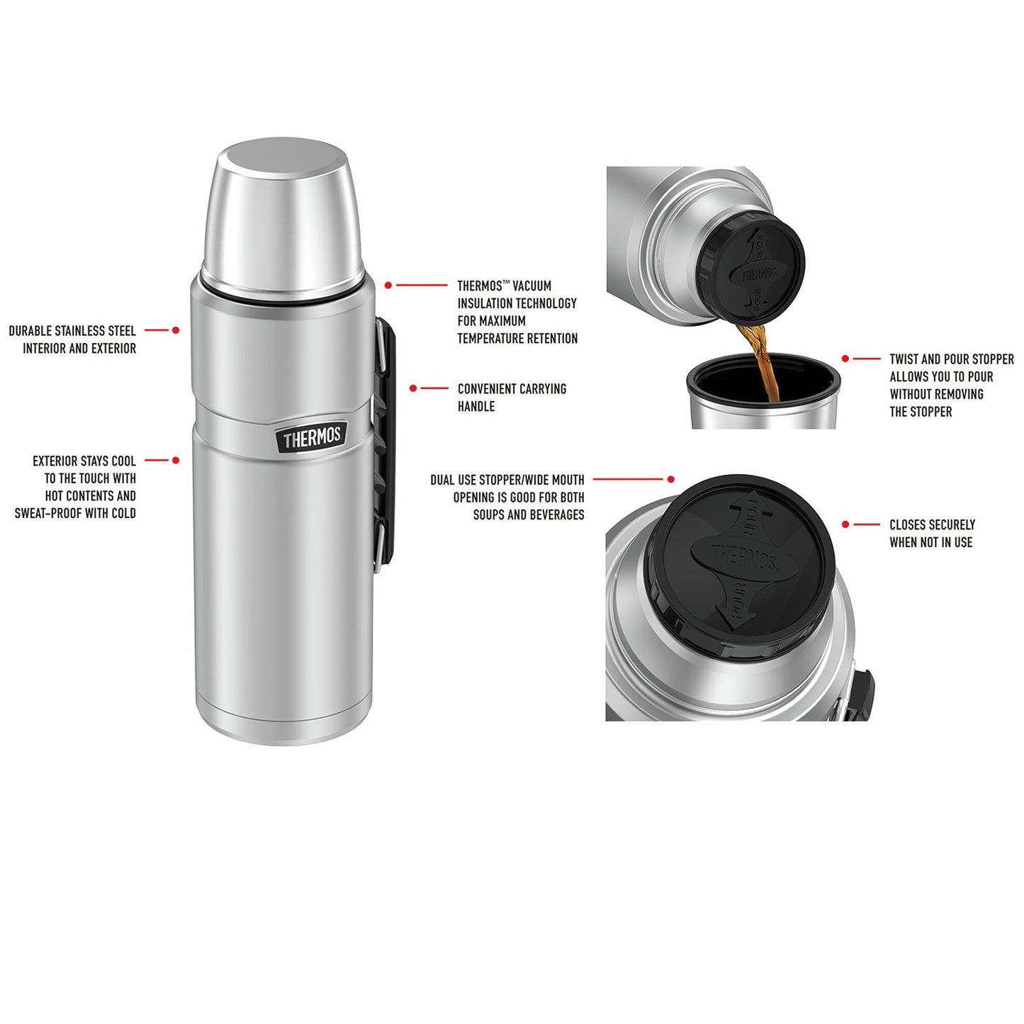 Thermos Stainless King Vacuum Insulated Flask - 2L