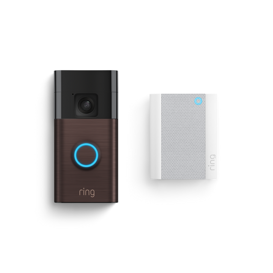 Ring Venetian Bronze Battery Video Doorbell with Chime