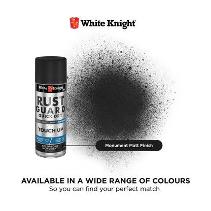 White Knight Rust Guard Touch Up Spray Paint - 300g - Monument Matt