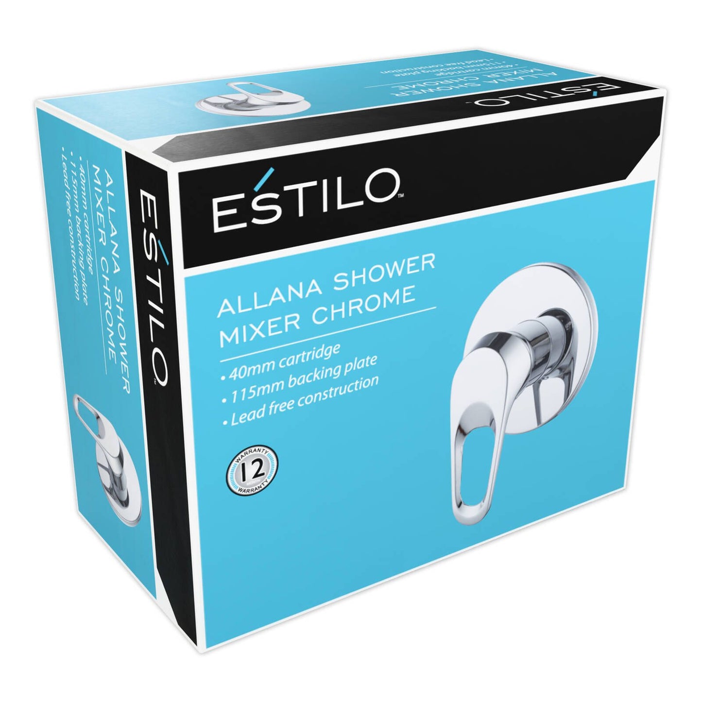 Estilo Allana Lever Shower Mixer - 40mm - Chrome