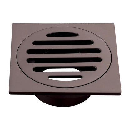 Mondella Square Floor Grate - 80 x 50mm - Brass - Matte Dark Bronze