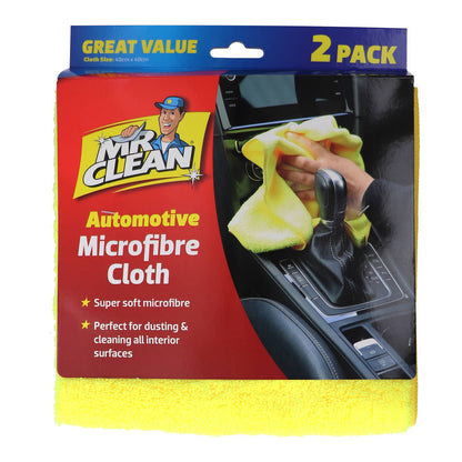 Mr Clean Automotive Microfibre Cloths - 40 x 40 cm - 2 Pack