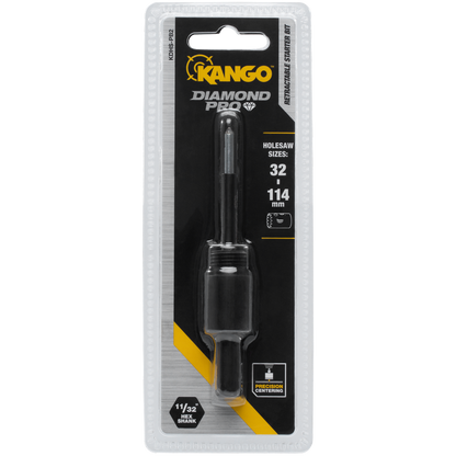 Kango 32 Diamond Pro Arbor with Retractable Starter Bit - 114mm - Yellow