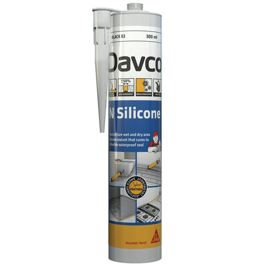 Sika Davco N Silicone Sealant - 300ml - Black