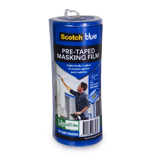 Scotchblue Pretaped Masking Film - 1.2m x 27.4m