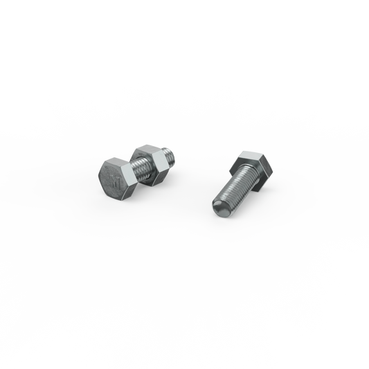 Zenith Zinc Plated Hex Head Bolts & Nuts M8 x 25mm - 10 Pack