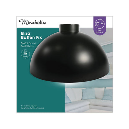 Mirabella Eliza Batten Fix - Metal Dome - Matt Black