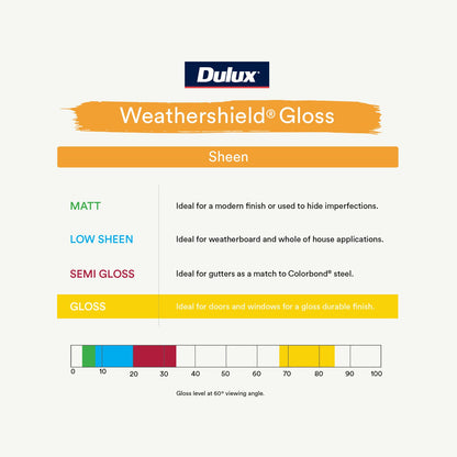 Dulux Weathershield Exterior Paint - 2L - Extra Bright Gloss