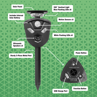 Sureguard Scarecrow 360 Degree Motion Activated Ultrasonic Animal Repellent