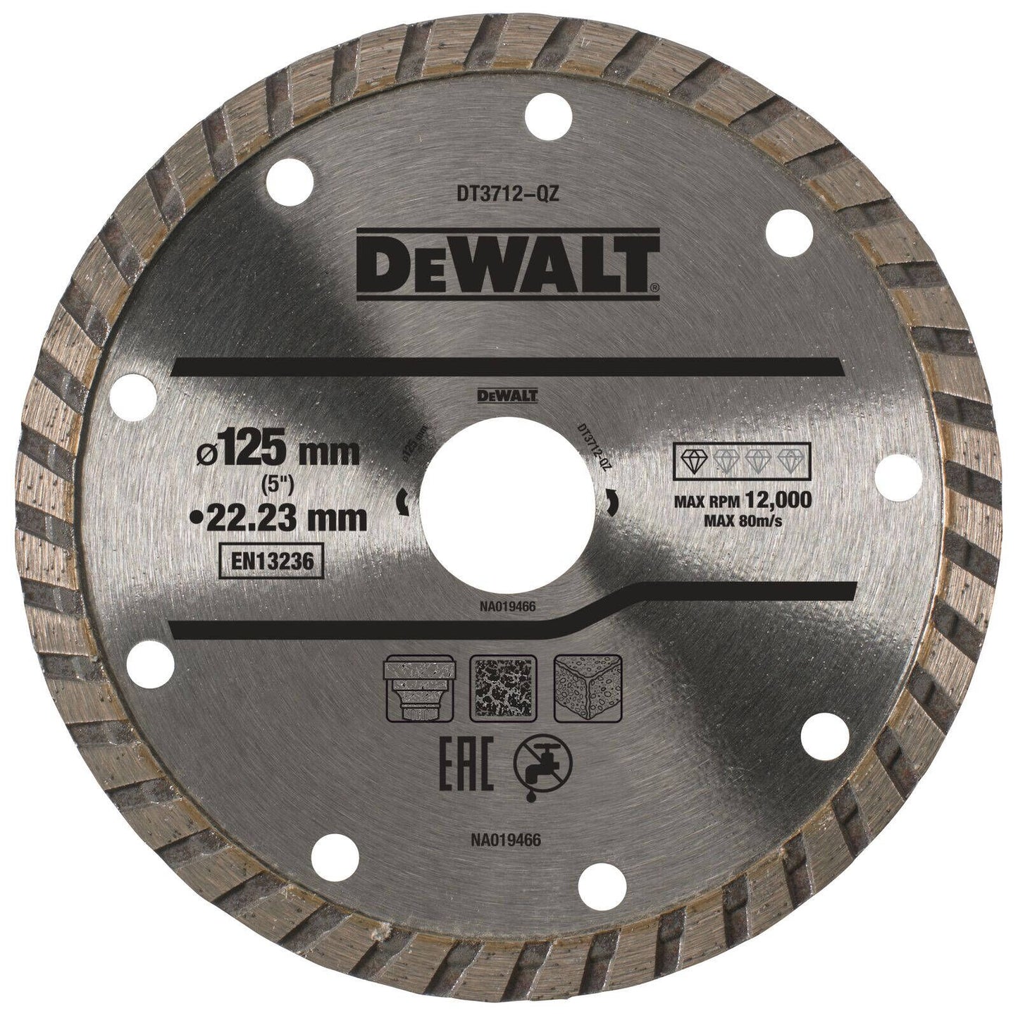 Dewalt Turbo Diamond Blade - 125mm - DT3712-QZ