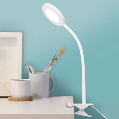 Verve Design White Dalton Clamp Lamp - 6W - 530 Lumens