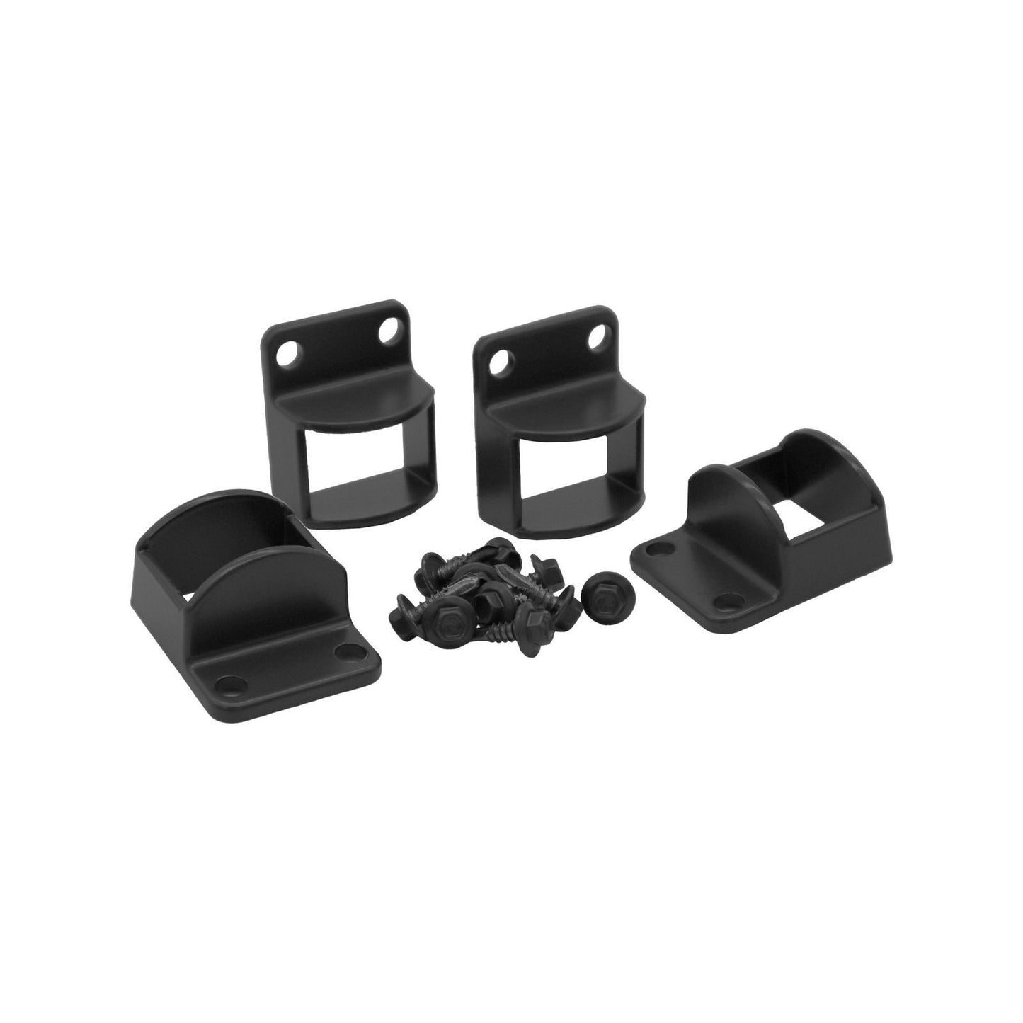 Protectoral Aluminium Pool Fence Panel Brackets - 38 x 25mm - Black - 4 Pack