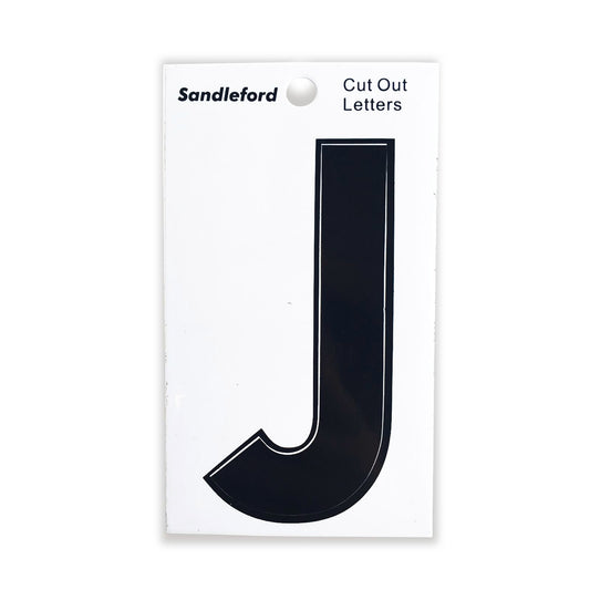 Sandleford Black Cut Out Self Adhesive House Letter J - 85mm