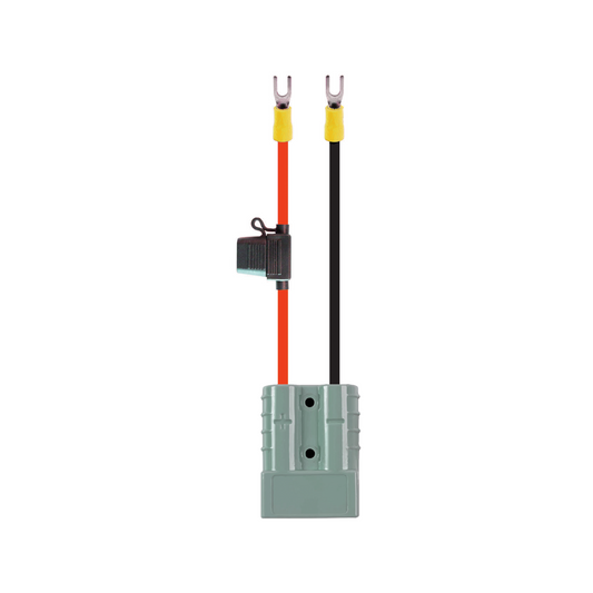 KT Solar HD 50A Connector Accessory Lead - 300mm - 6mm Yellow Fork Terminals