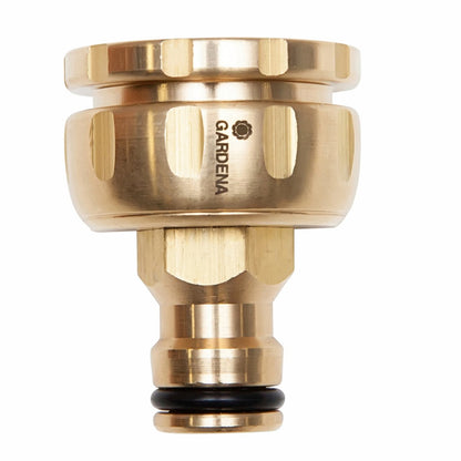 Gardena 13mm Brass Universal Tap Nut Adaptor - Solid Brass - Durable
