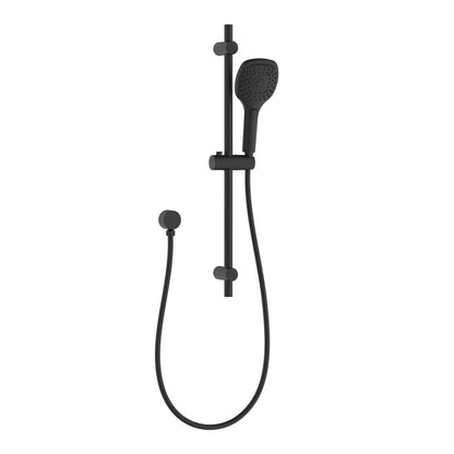 Mondella Cadenza Matte Black Rail Shower Set - 5 Function - 127 x 678mm - 9L/min