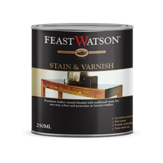 Feast Watson Gloss Chocolate Walnut Stain Varnish 250ml Oil Based