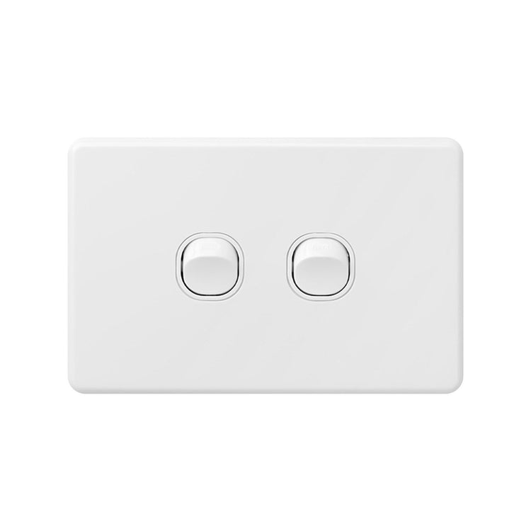 Deta X6 White 2 Gang Switch