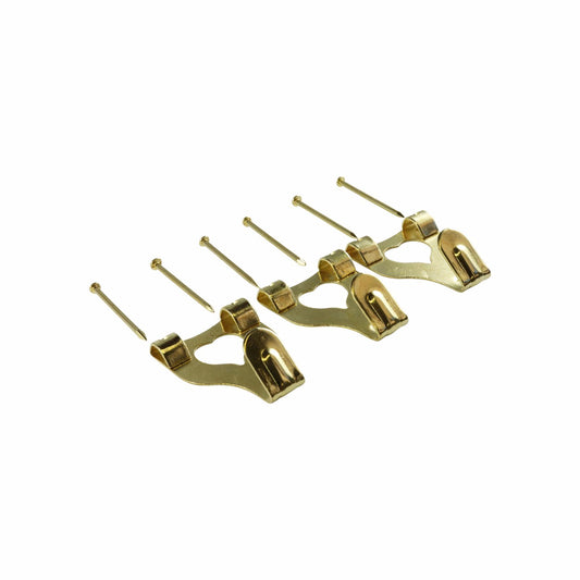 Everhang Brass Plated Picture Hanging Hook - 10kg - 3 Pack
