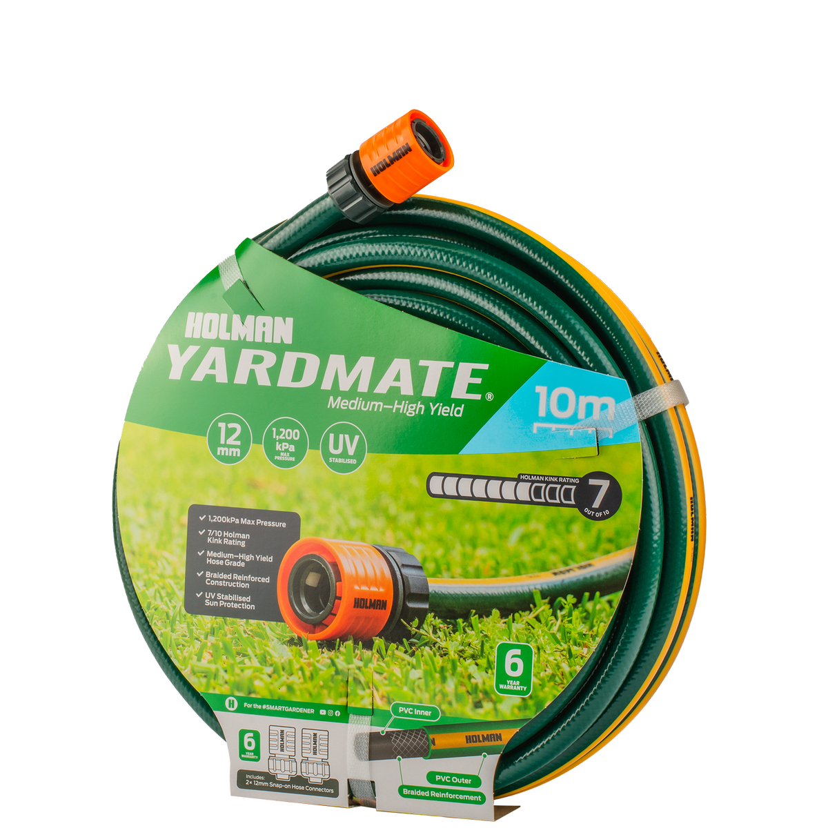 Holman Yardmate Garden Hose - 12mm x 10m - UV Stabilized