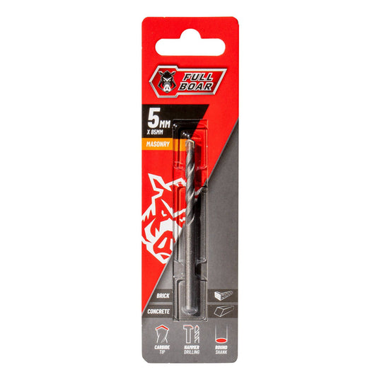 Full Boar TCT Masonry Drill Bit - 5mm