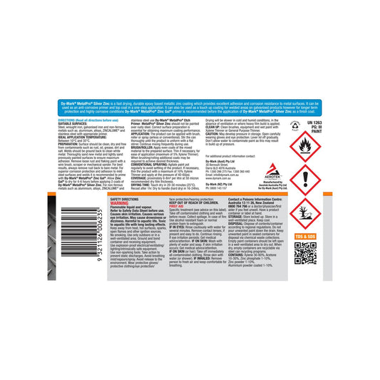 Dy-Mark Metalpro Silver Zinc Primer / Top Coat - 0.5L