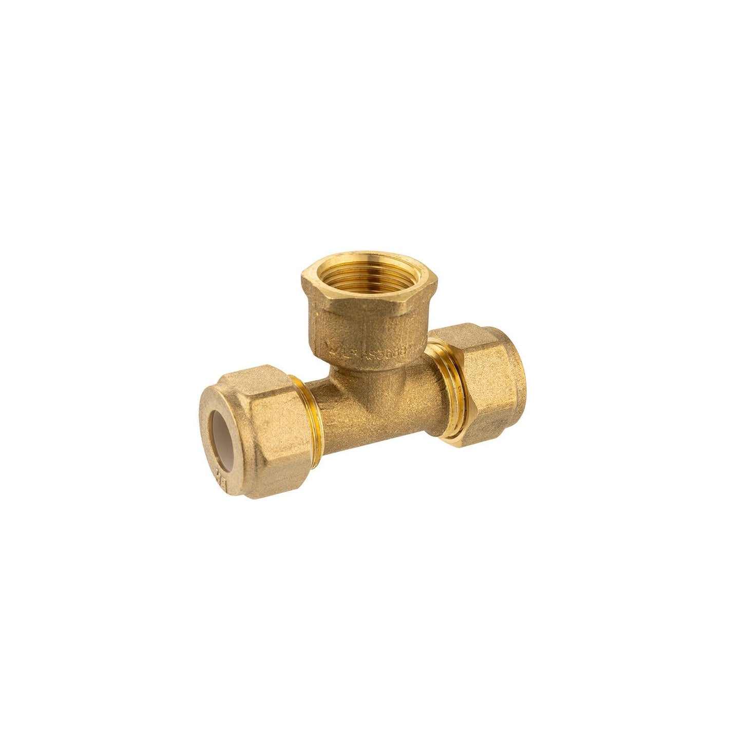 Brasshards Brass Female Centre Compression Tee - 15c x 15c x 15fi