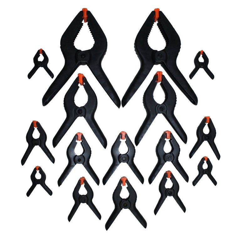 Craftright Assorted Nylon Spring Clamp 16 Pack