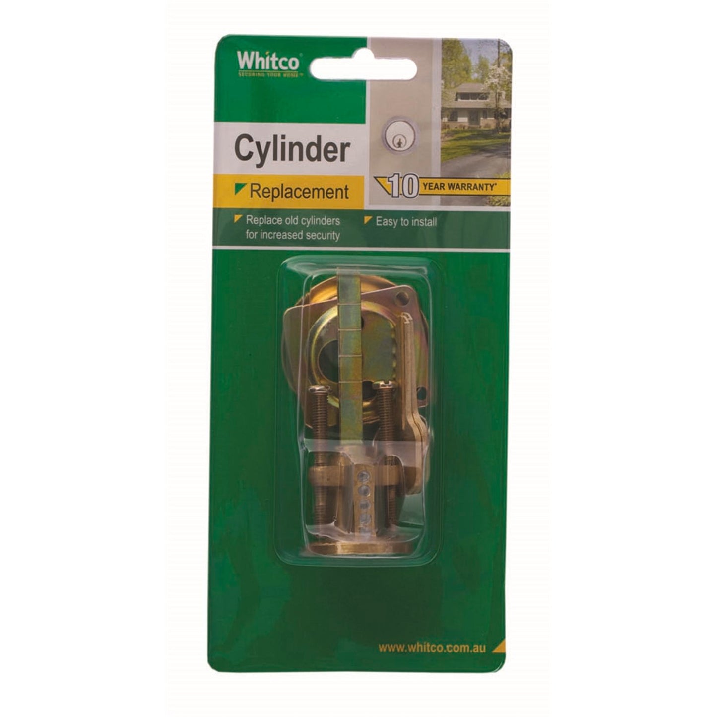 Whitco Replacement Cylinder - 55mm - Zinc Diecast - Polished Brass