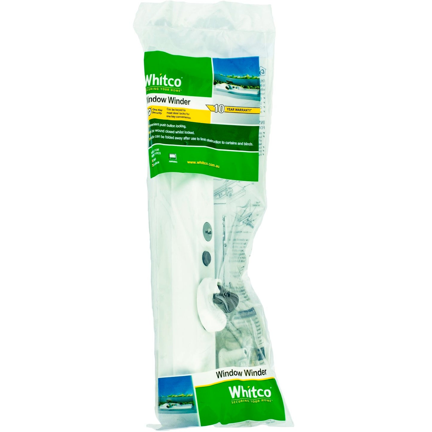 Whitco Lockable Window Winder - White