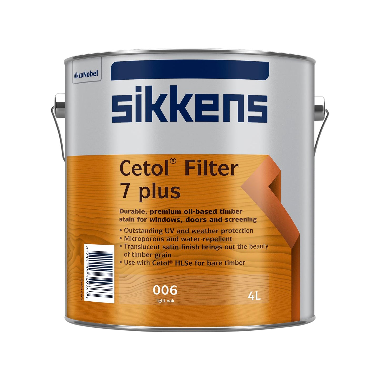 Sikkens Cetol Filter 7 Plus Timber Finish - 4L - Light Oak