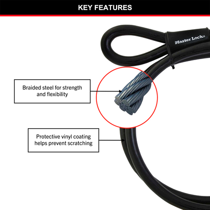 Master Lock Cable Lock - 10mm x 4.6m
