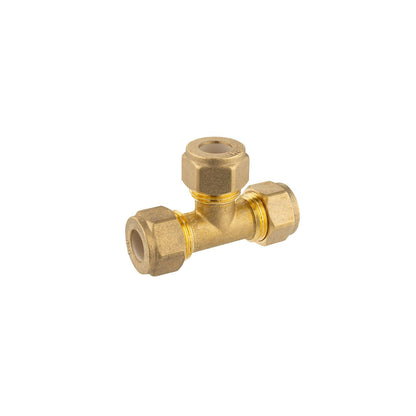 Brasshards Brass Compression Tee - 15c x 15c x 15c