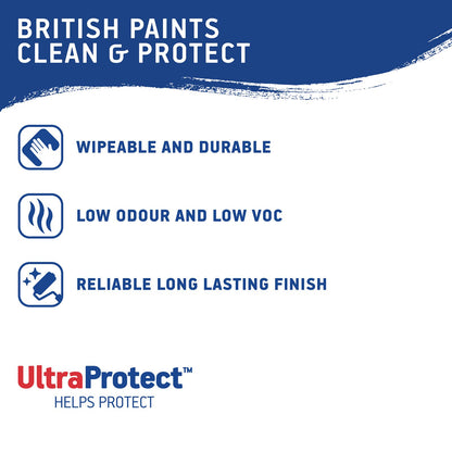 British Paints White Semi Gloss Interior Paint - 4L